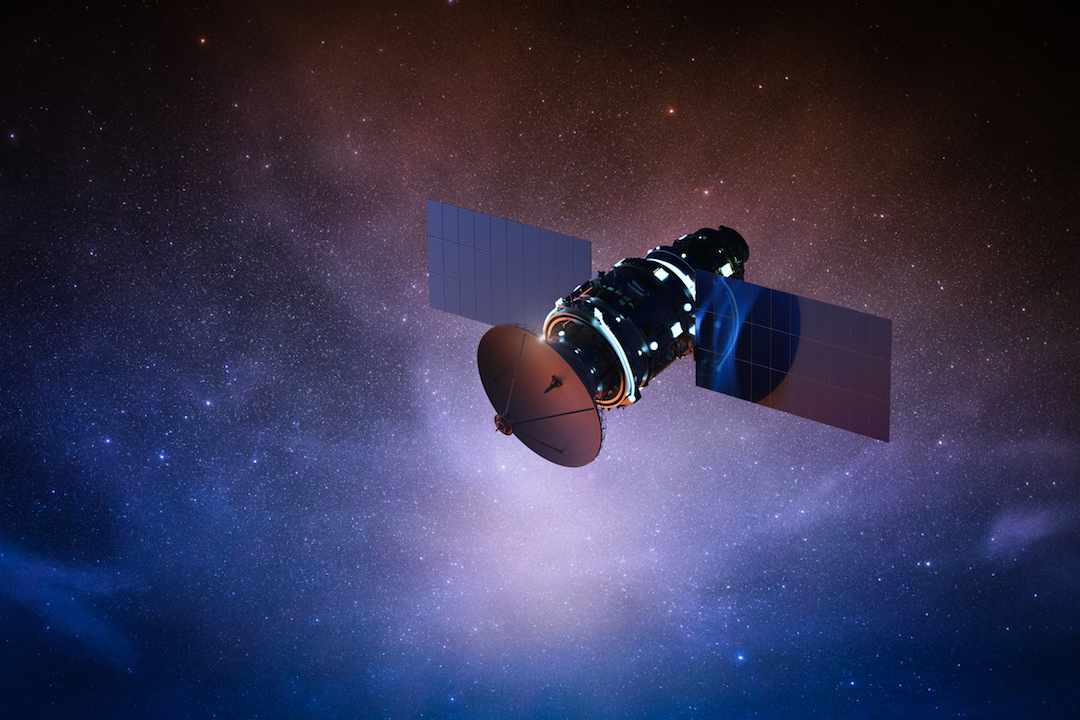 satellite on space