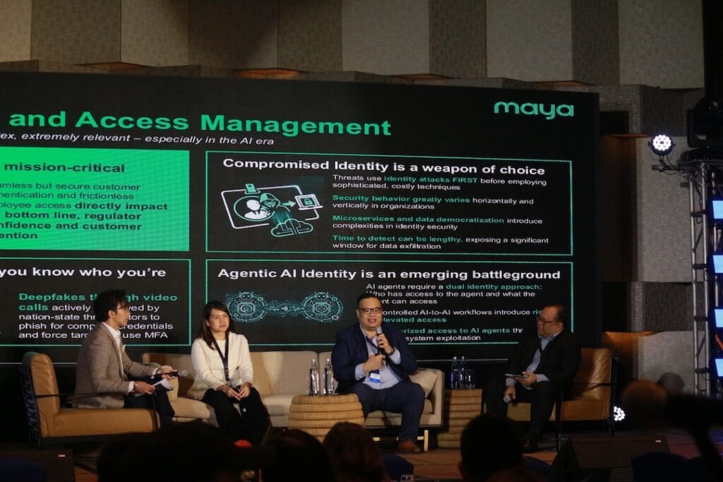 Maya Director of Information Security Jan Martin Encina (second from right) speaking at the BusinessWorld Cybersecurity Summit